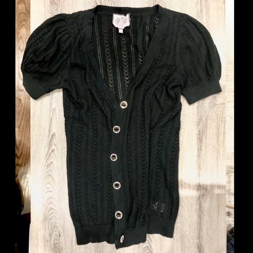 Juicy Couture Knit ShortSleeve Button Down Sweater